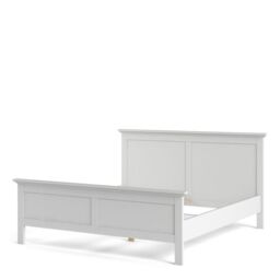 Paris Super King Bed Frame 180 x 200cm in White Finish - thumbnail 4
