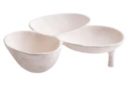 Bowl White Montrelle Abstract Textured - thumbnail 3