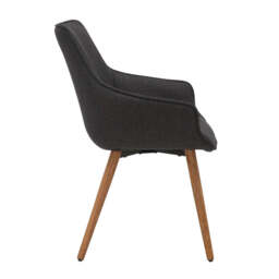 Bude Dining Chair Slate Grey Twill SET OF 2 - thumbnail 4