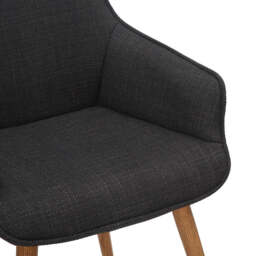 Bude Dining Chair Slate Grey Twill SET OF 2 - thumbnail 6