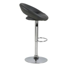 Dark Grey Swivel Bar Stool with Open Back  Plump Collection - thumbnail 3