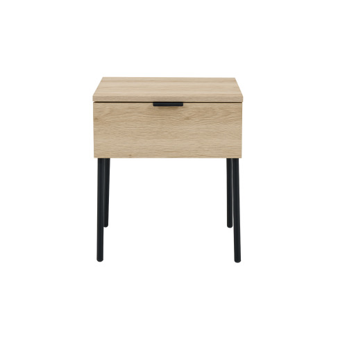 Luna Single Drawer Bedside - Oak