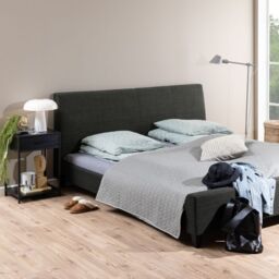 Seaford Bedside Table with 1 Drawer in Black - thumbnail 4