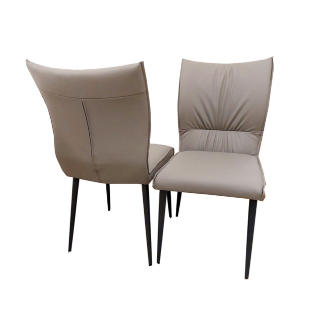 Flora Leather Dining Chair – Available in Sets of 2, 4, or 6 - Khaki / 6
