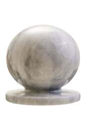 Marble Calvion White Ball Sculpture - thumbnail 1
