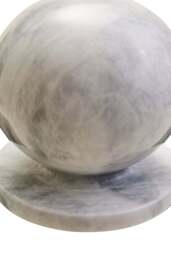 Marble Calvion White Ball Sculpture - thumbnail 3