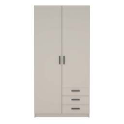 Sprint Wardrobe with 2 Doors + 3 Drawers in Cashmere - thumbnail 2