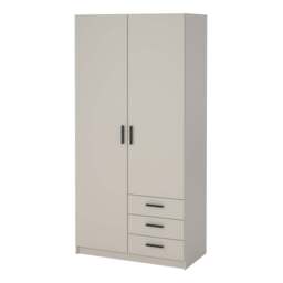 Sprint Wardrobe with 2 Doors + 3 Drawers in Cashmere - thumbnail 3