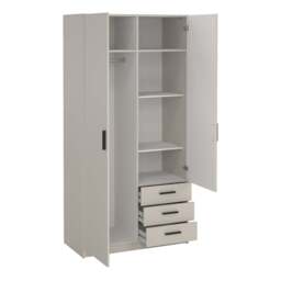 Sprint Wardrobe with 2 Doors + 3 Drawers in Cashmere - thumbnail 5