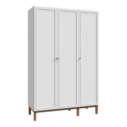 Wensley 3 Door Wardrobe in Light Grey and Oak - thumbnail 2
