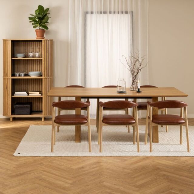 Colima Dining Table in Oak 210x75cm - image 1