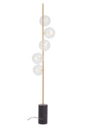 Valemont Floor Lamp – Five Bulb, Black Marble Base