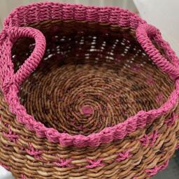 Grevin Dark Pink Cross Stitch basket - thumbnail 2