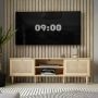 Calasetta TV Unit with 2 Doors and 1 Shelf in Natural Rattan Finish - thumbnail 5