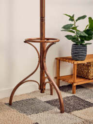 Solace Tan Leather Dining Chair with Gold Finish Frame - thumbnail 6