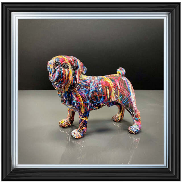 MD418 GRAFFITE BULL DOG - 40x40 / Black Lyon / PLAIN - image 1