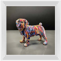 MD418 GRAFFITE BULL DOG - 40x40 / Black Lyon / PLAIN - thumbnail 2
