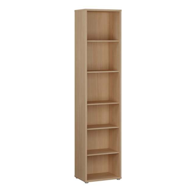 Alice Springs Tall Narrow Bookcase with 5 Shelves in Elegancia Oak - image 1