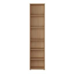 Alice Springs Tall Narrow Bookcase with 5 Shelves in Elegancia Oak - thumbnail 2