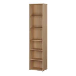 Alice Springs Tall Narrow Bookcase with 5 Shelves in Elegancia Oak - thumbnail 3