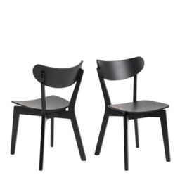 Roxby Round Dining Table in Black 105x76cm includes 4 Roxby Dining Chairs in Black - thumbnail 4