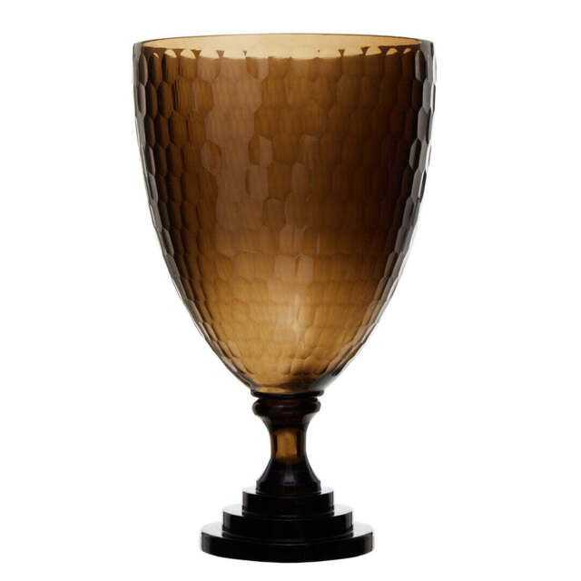 Bexley Honeycomb Glass Candle Holder – Medium - image 1