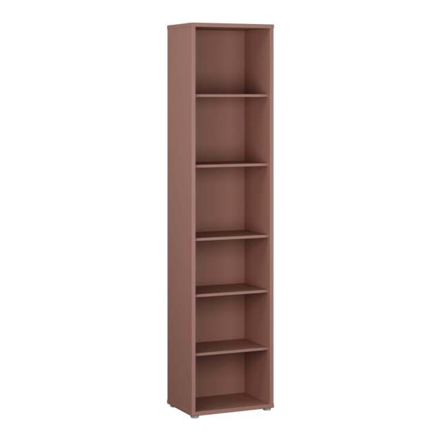 Alice Springs Tall Narrow Bookcase with 5 Shelves in Terracotta - image 1