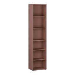 Alice Springs Tall Narrow Bookcase with 5 Shelves in Terracotta