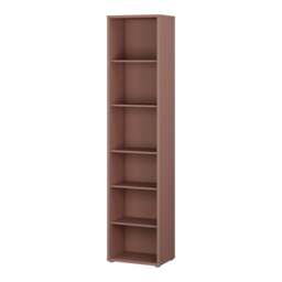 Alice Springs Tall Narrow Bookcase with 5 Shelves in Terracotta - thumbnail 3
