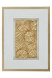 Cove Disc Design Wall Art – Gold Finish - thumbnail 1