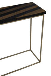 Beaconsfield Black & Gold Console Table – Luxury Contemporary Hallway Table - thumbnail 6