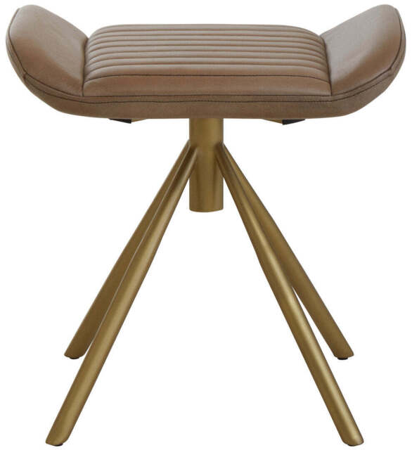 Solace Grey Leather Footstool - image 1