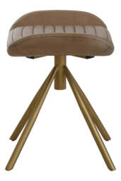 Solace Grey Leather Footstool - thumbnail 6