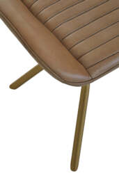Solace Grey Leather Footstool - thumbnail 4