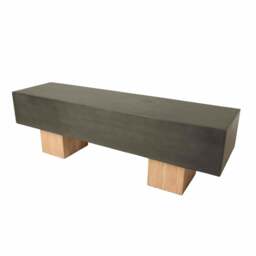 Ferrowe Dark Steel Bench - thumbnail 1