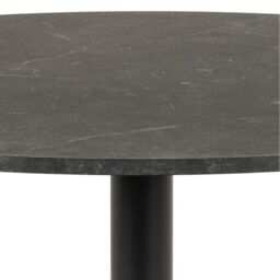 Ibiza Round Dining Table with Black Top and Matt Black Base 110x74cm - thumbnail 3