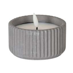 Luxe Collection Natural Glow Small Ribbed LED Candle - thumbnail 2