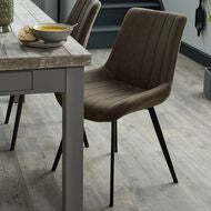 Malmo Modern Coffee Dining Chair in Oak Finish - thumbnail 1