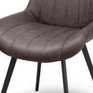 Malmo Modern Coffee Dining Chair in Oak Finish - thumbnail 4