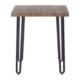 Rowan Hairpin Leg Side Table – Wooden Top - thumbnail 1