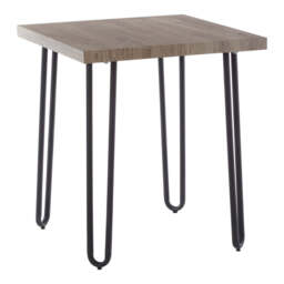 Rowan Hairpin Leg Side Table – Wooden Top - thumbnail 4