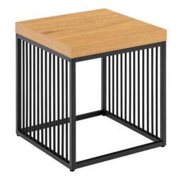 Strington Side Table in Black and Oak - thumbnail 4