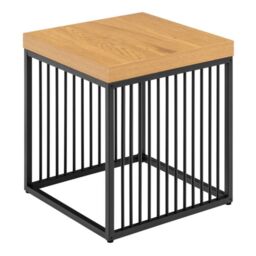 Strington Side Table in Black and Oak - thumbnail 3