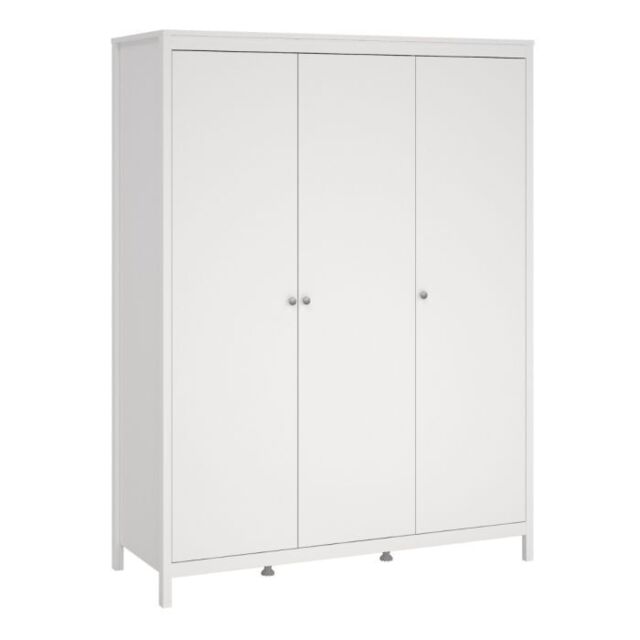Madrid Wardrobe with 3 Doors in White - image 1