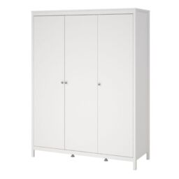 Madrid Wardrobe with 3 Doors in White - thumbnail 2