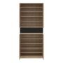 Naia Tall Oak & Black Shoe Storage Cabinet  4 Doors, 1 Drawer - thumbnail 3