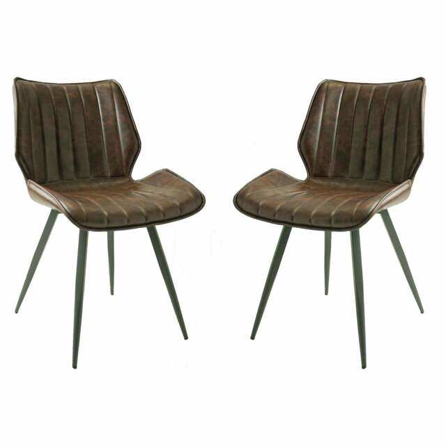 Junelle Bounce Dining Chair Vegan Chestnut SET OF 2 - image 1