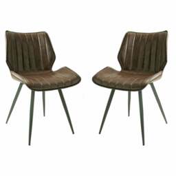 Junelle Bounce Dining Chair Vegan Chestnut SET OF 2