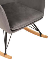 Fresco Rocking Chair – Grey Velvet - thumbnail 5