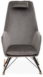 Fresco Rocking Chair – Grey Velvet - thumbnail 1